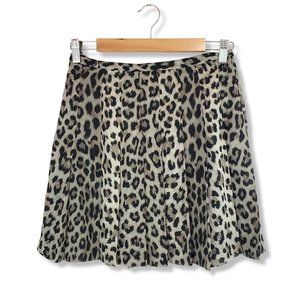 Vintage Leopard Print Mini Skirt